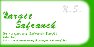margit safranek business card